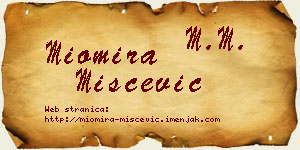 Miomira Miščević vizit kartica